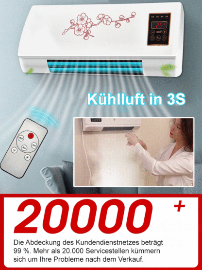 Hängen Sie es einfach an die Wand und es kann verwendet werden 🌟 In drei Sekunden bläst es kühle Luft mit 16 Grad 🌟 Ein ganzer Tag Betrieb verbraucht nur eine Kilowattstunde 🌟 Keine Installation erforderlich, einfach einstecken und verwenden 🌟