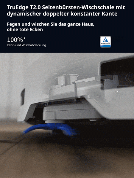 ECOVACS AI-Saugroboter ✨ Reinigt bis zu 500 Quadratmeter mit einer einzigen Ladung ✨ Kann Staub, Haare, Kaffeeflecken und Fett gründlich beseitigen, mit einer Sterilisationsrate von bis zu 99,99% ✨