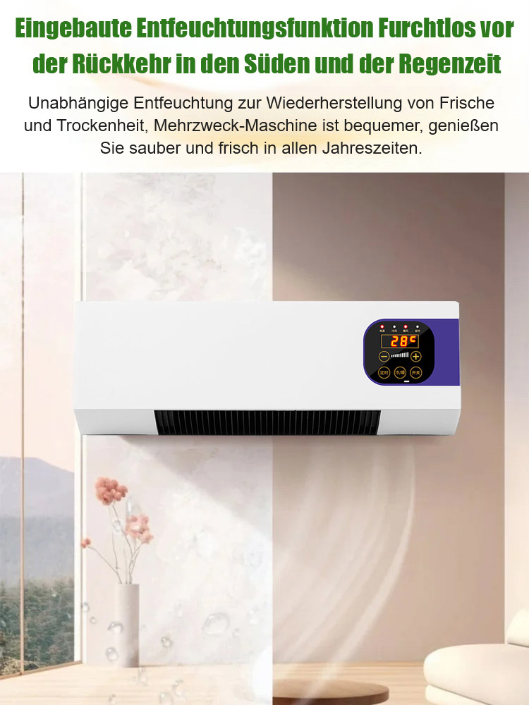 Verbraucht in zwölf Stunden nur eine Kilowattstunde. 🌟 Bläst in drei Sekunden kalte Luft und senkt die Temperatur schnell auf sechzehn Grad Celsius. 🌟 Keine externen Geräte nötig, einfach einstecken und verwenden. 🌟