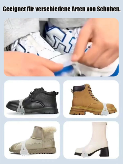 Außenschneerutschfeste Schneegreifer für Schuhe🌟Nur 1 Sekunde – Ihre Schuhe werden sofort zu professionellen Wanderstiefeln🌟Aus hochdichtem Manganstahllegierung gefertigt, nutzbar bis zu 50 Jahre lang🌟