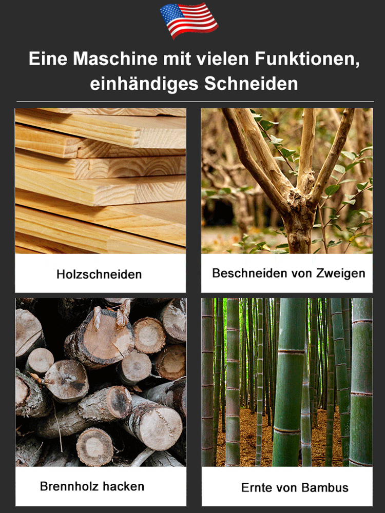 In 30 Sekunden mühelos einen Baum fällen 🌟 Spart bis zu 80% der Arbeitszeit, mit einem leichten, kabellosen Design für einfachen Einsatz überall und jederzeit 🌟