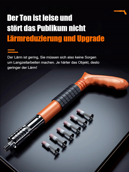 Manuelle Nagelpistole mit Schalldämpfer🎊Hergestellt aus Luftfahrt-Aluminiumlegierung✨, dauert die Befestigung von Gegenständen nur zwei Sekunden⚡. Keine Stromversorgung erforderlich, einfach den Nagel einfügen und den Knopf drücken🌟.