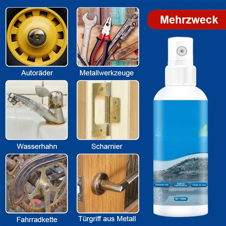 OUHOE Auto Rostentfernungsspray📢3 Sekunden zur Rostentfernung💫ohne Schleifpapier oder komplexe Werkzeuge. Die Metalloberfläche erstrahlt in neuem Glanz und ist für fünfzig Jahre rostfrei✨