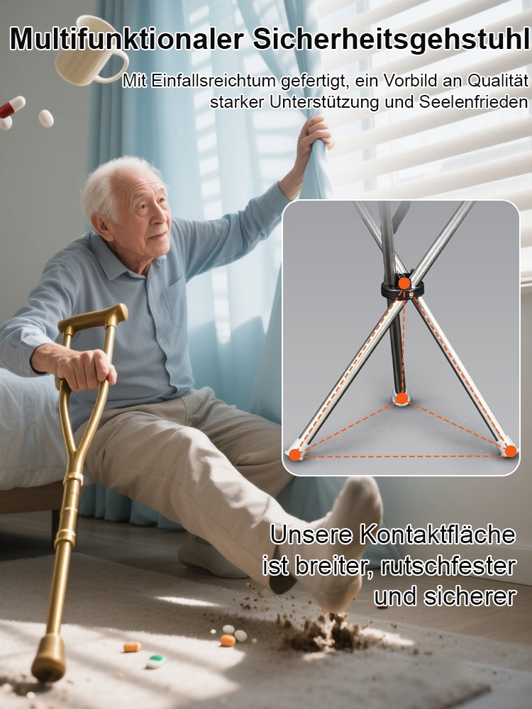 In 1 Sekunde zum Stuhl entfalten, in 2 Sekunden zurück zum Stock 🌟 Kippen beim Sitzen ausgeschlossen. Gewinner des Red Dot Design Awards 🌟 Rost- und verformungsfrei für 50 Jahre🌟