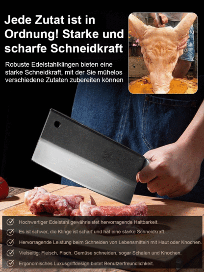 Solinger Schmiedemesserfamilie🌟Jahrhunderte alte geschmiedete Kugellagerstahlmesser🌟Verwendet Kugellagerstahl-Schmiedetechnologie🌟Jedes Messer durchläuft 63 präzise Schmiedeprozesse🌟Nach 10.000 Schnitten bleibt es scharf🌟