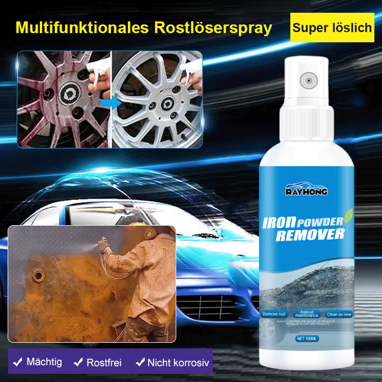 OUHOE Auto Rostentfernungsspray📢3 Sekunden zur Rostentfernung💫ohne Schleifpapier oder komplexe Werkzeuge. Die Metalloberfläche erstrahlt in neuem Glanz und ist für fünfzig Jahre rostfrei✨