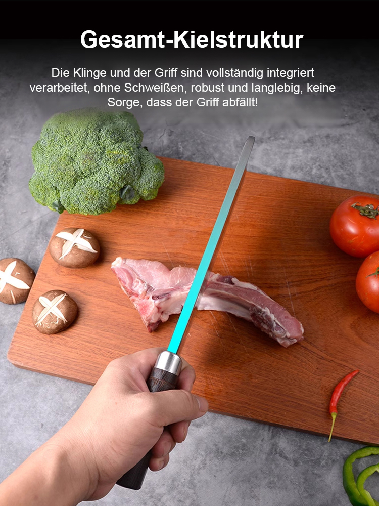 Solinger Schmiedemesserfamilie🌟Jahrhunderte alte geschmiedete Kugellagerstahlmesser🌟Verwendet Kugellagerstahl-Schmiedetechnologie🌟Jedes Messer durchläuft 63 präzise Schmiedeprozesse🌟Nach 10.000 Schnitten bleibt es scharf🌟