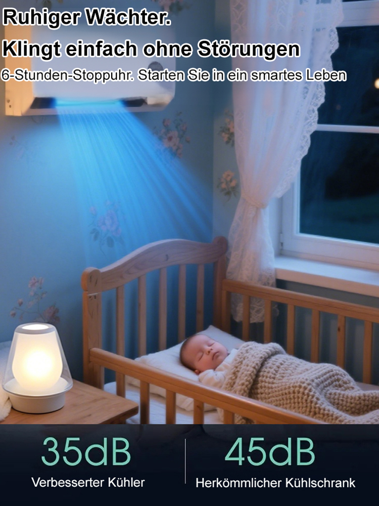 Hängen Sie es einfach an die Wand und es kann verwendet werden 🌟 In drei Sekunden bläst es kühle Luft mit 16 Grad 🌟 Ein ganzer Tag Betrieb verbraucht nur eine Kilowattstunde 🌟 Keine Installation erforderlich, einfach einstecken und verwenden 🌟