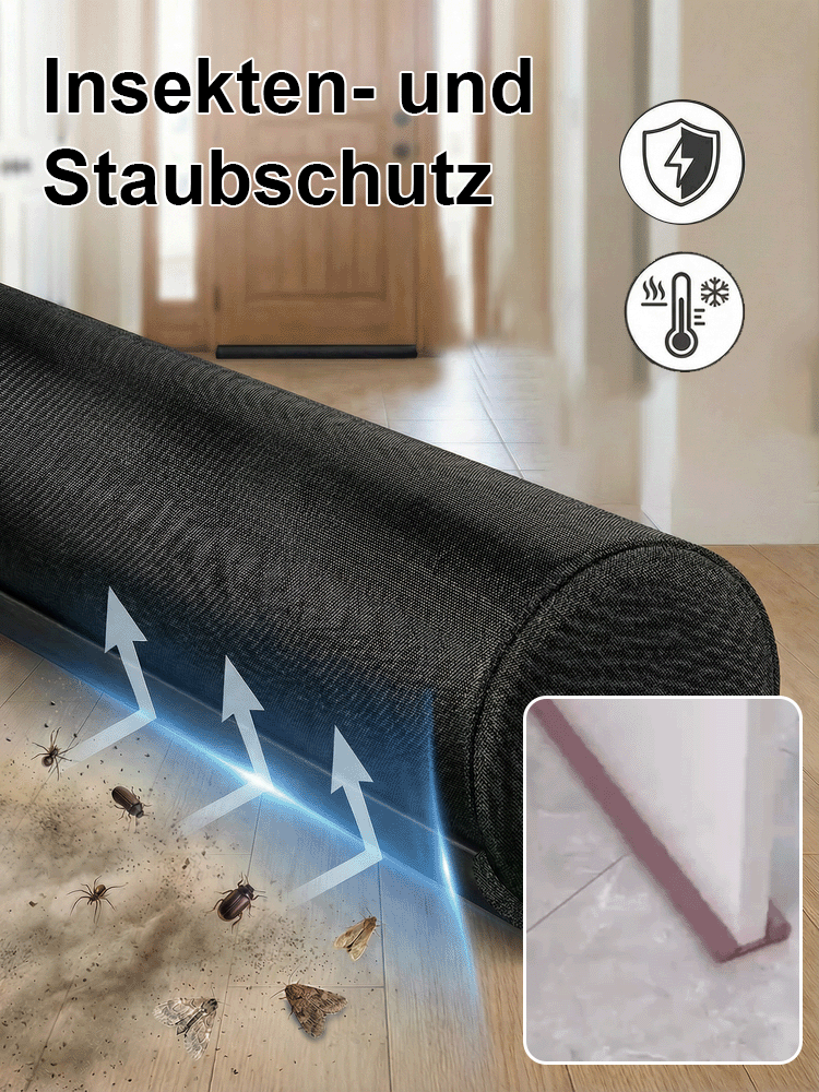 Doppelwirkungs-Dichtungsband für Türunterkante🌟 Entwickelt von Ingenieuren der Technischen Universität Berlin🌟 Erhöht die Raumtemperatur angenehm um 5–10 °C🌟 Kleber- und bohrfrei, dämpft Schritt- und Gesprächslärm effektiv
