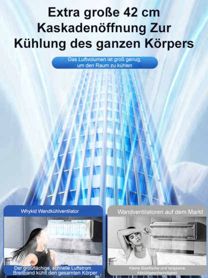 Hängen Sie es einfach an die Wand und es kann verwendet werden 🌟 In drei Sekunden bläst es kühle Luft mit 16 Grad 🌟 Ein ganzer Tag Betrieb verbraucht nur eine Kilowattstunde 🌟 Keine Installation erforderlich, einfach einstecken und verwenden 🌟