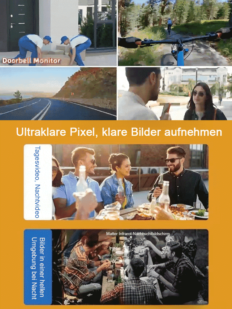 Selbst bei einem Stromausfall kann es den ganzen Tag lang weiter aufzeichnen. 🌟 In Kombination mit dem selbst entwickelten Starlight-CMOS und der Infrarot-Aufhellungstechnologie kann es auch in völliger Dunkelheit klare Aufnahmen machen. 🌟
