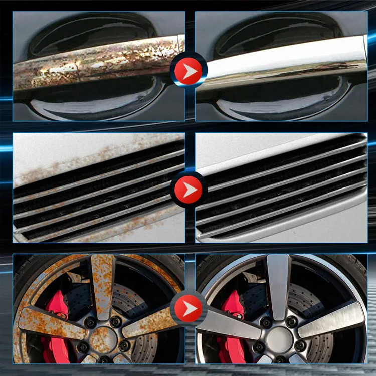OUHOE Auto Rostentfernungsspray📢3 Sekunden zur Rostentfernung💫ohne Schleifpapier oder komplexe Werkzeuge. Die Metalloberfläche erstrahlt in neuem Glanz und ist für fünfzig Jahre rostfrei✨