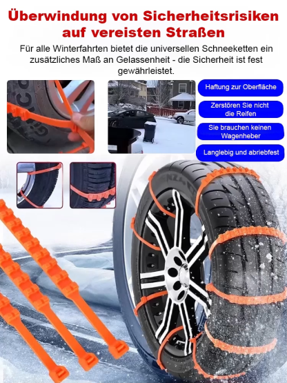 Selbstverriegelnder Antirutschverschluss für Autoreifen🌟Schnellmontage in nur 3 Sekunden – ohne Heber und ohne weitere professionelle Werkzeuge🌟Bei -50 °C behält es Flexibilität, Lebensdauer bis zu 20 Jahre🌟
