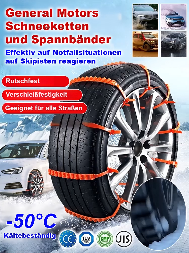Selbstverriegelnder Antirutschverschluss für Autoreifen🌟Schnellmontage in nur 3 Sekunden – ohne Heber und ohne weitere professionelle Werkzeuge🌟Bei -50 °C behält es Flexibilität, Lebensdauer bis zu 20 Jahre🌟