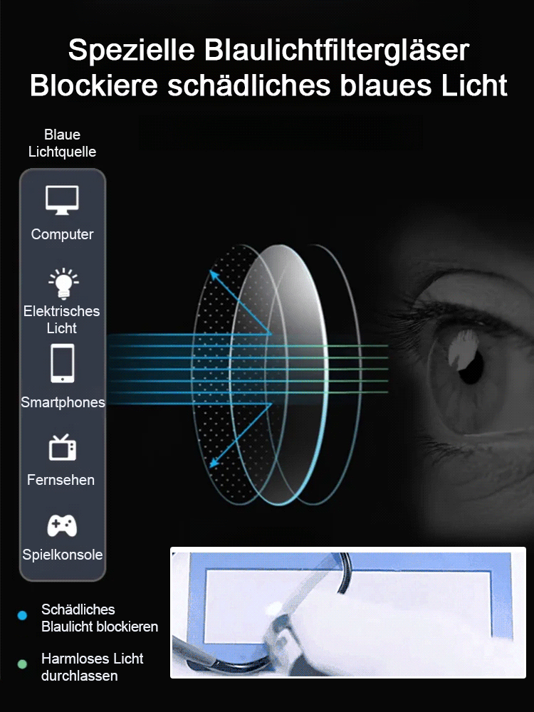 Superleichte Komfort-Brille 🌟 Kein Sehtest nötig! Die Dioptrien-Stärke passt sich automatisch von +1 bis +7 an 🌟 Bequem und sicher sitzend, passend für jede Gesichtsform.