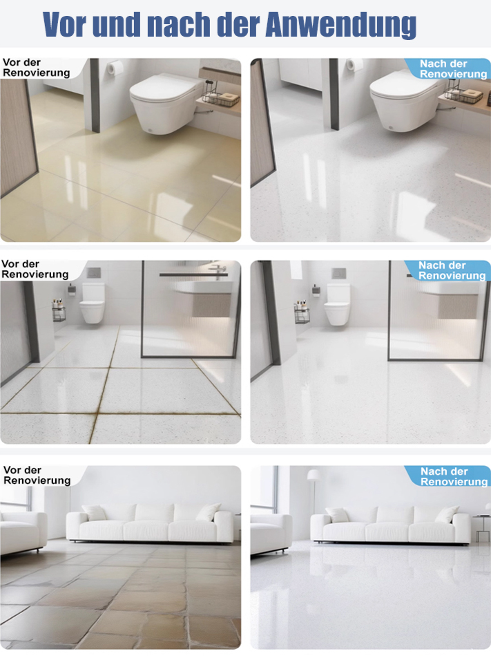 kältebeständig und frostschutz🌟hat es den gleichen Effekt wie glatte Fliesen 🌟 Vollständig trocken innerhalb von zwei Stunden nach dem Auftragen. Umweltfreundlich, ungiftig und geruchlos 🌟 Kann sogar auf staubigen und sandigen Böden verwendet werden 🌟