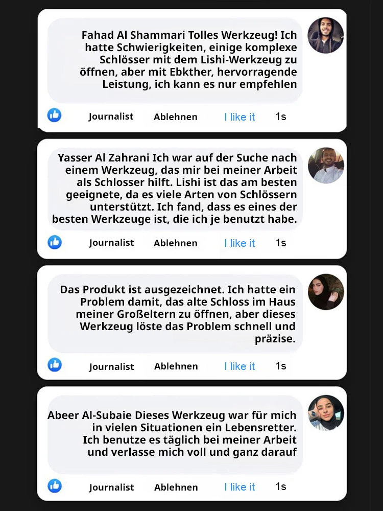 Schneller als ein Schlüssel, kann jedes Türschloss in 3 Sekunden öffnen 🌟 Kann auch den Inhalt des Schlosszylinders auslesen und einen Schlüssel kopieren 🌟