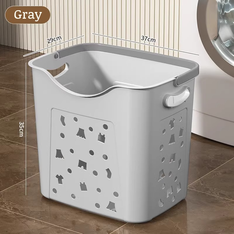 Plastic Dirty Laundry Basket Clothes  Basket Bathroom Storage Bucket Toys Clothes Laundry Basket