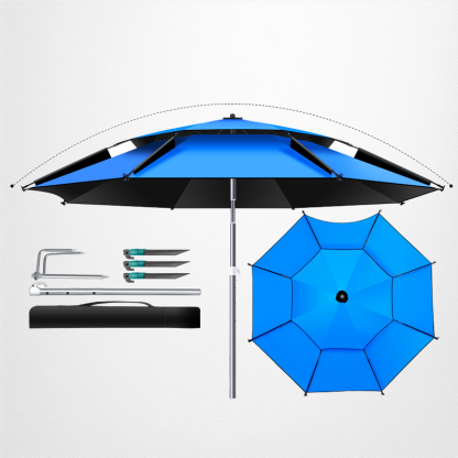 Fish Umbrella Folding Umbrella Rain Umbrella Fishing Umbrella Windproof Plug Windproof Solid Camping