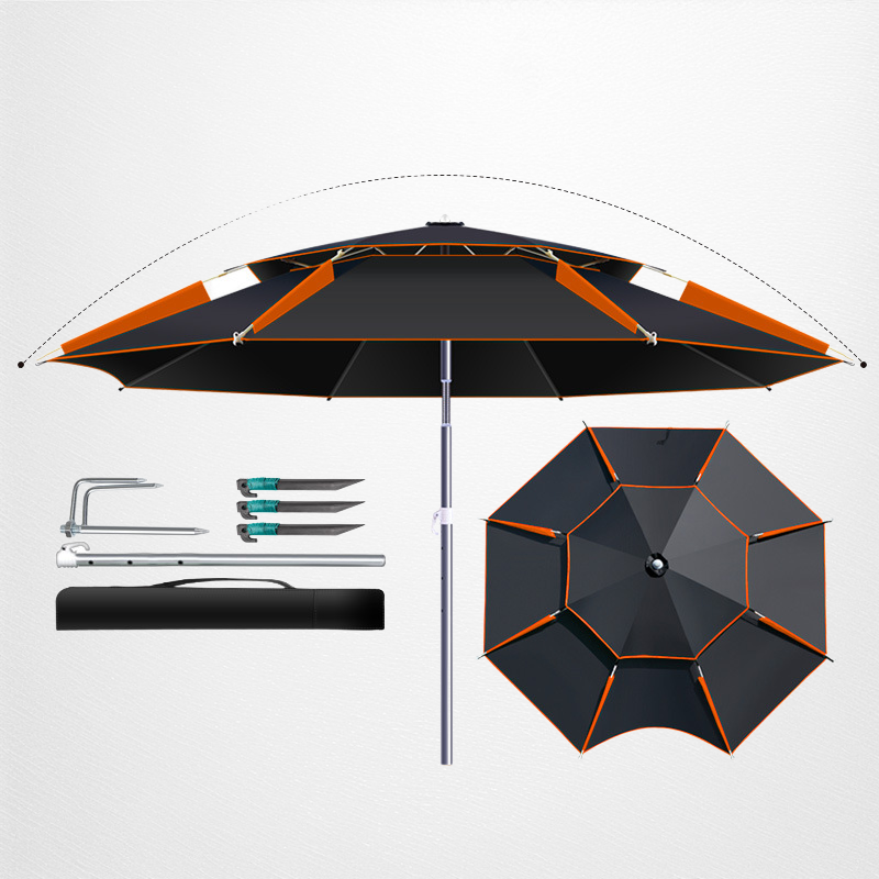 Fish Umbrella Folding Umbrella Rain Umbrella Fishing Umbrella Windproof Plug Windproof Solid Camping