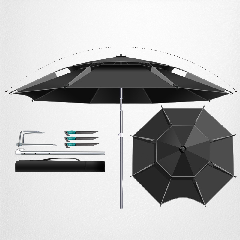 Fish Umbrella Folding Umbrella Rain Umbrella Fishing Umbrella Windproof Plug Windproof Solid Camping