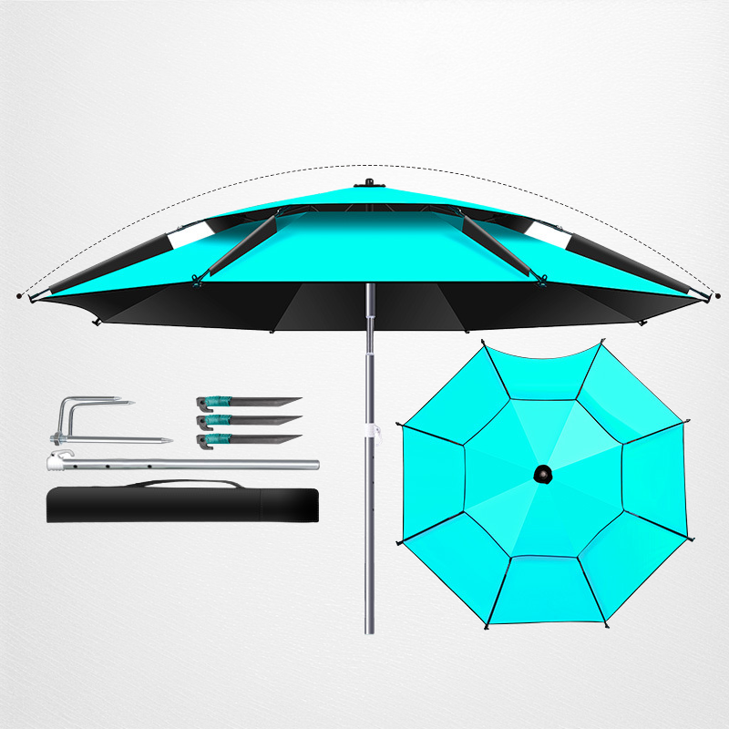 Fish Umbrella Folding Umbrella Rain Umbrella Fishing Umbrella Windproof Plug Windproof Solid Camping