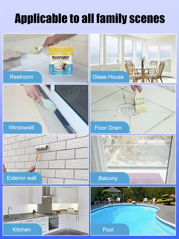 🌟100 Years Waterproofing [Transparent Waterproofing Agent Leak Proof Adhesive] Easily covers 60 square metres 🌟