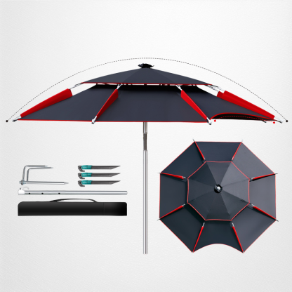 Fish Umbrella Folding Umbrella Rain Umbrella Fishing Umbrella Windproof Plug Windproof Solid Camping