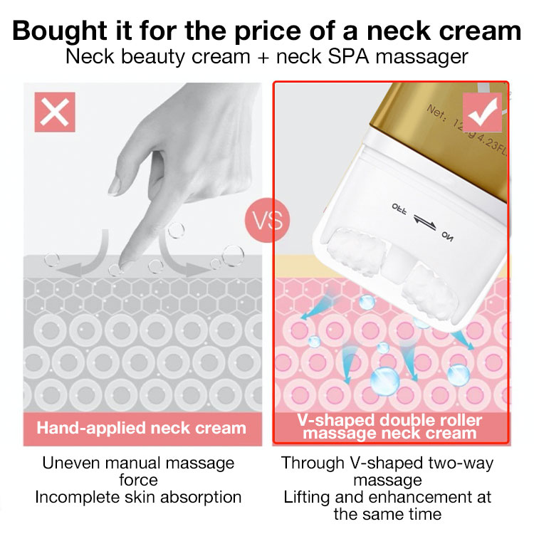 Neck Roller Cream-Lighten neck lines. Firming neck skin. Eliminate double chin - Look 10 years younger