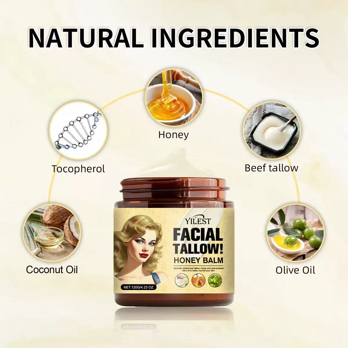 Facial Tallow Honey Balm Rejuvenation Face Cream