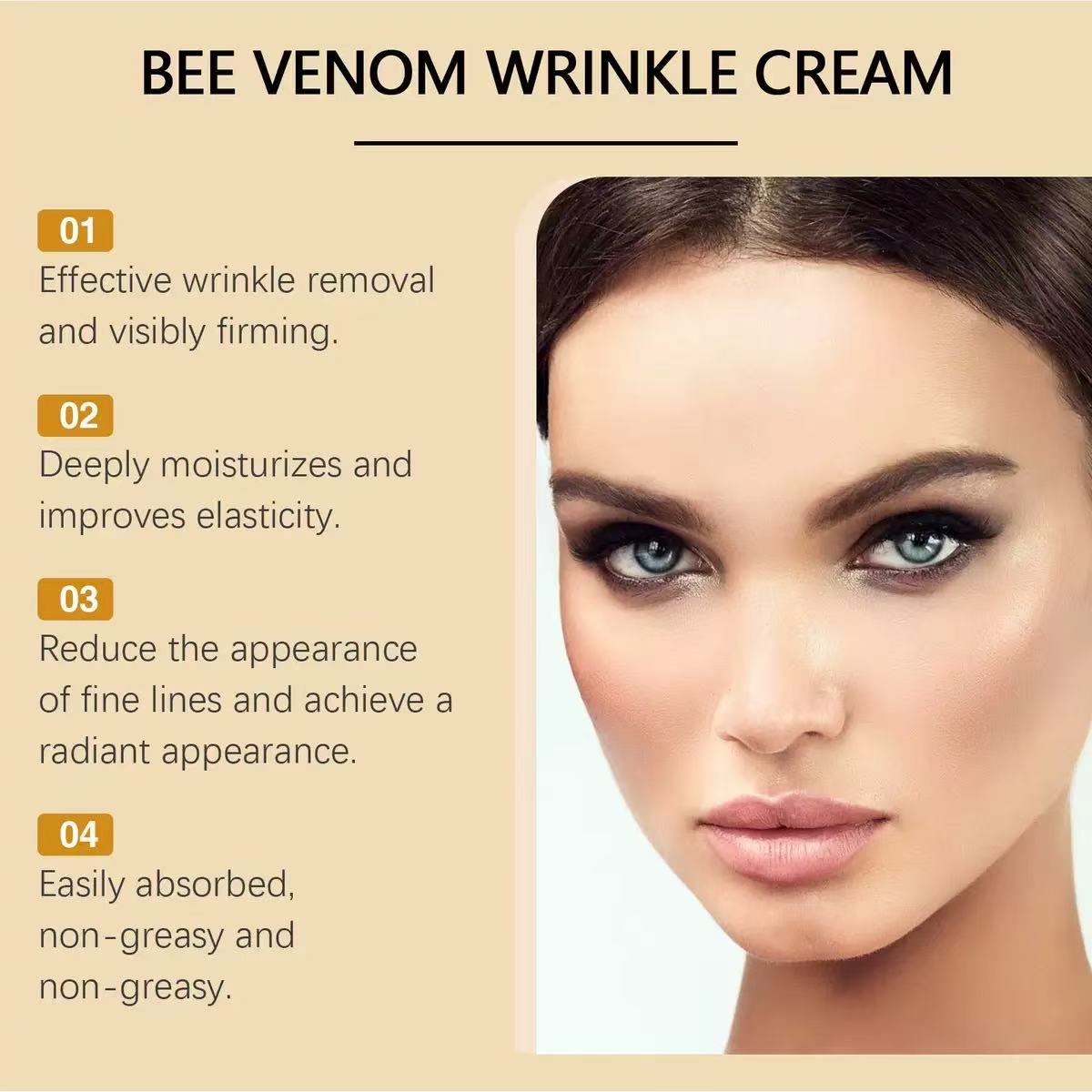 🔥 Bee Venom facial cream gently moisturizes and cares for soft skin