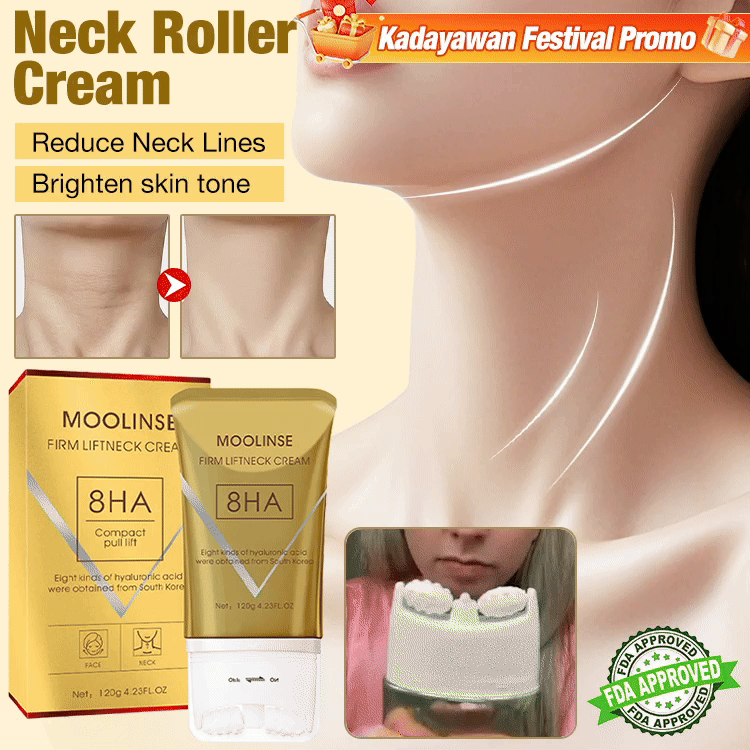 Neck Roller Cream-Lighten neck lines. Firming neck skin. Eliminate double chin - Look 10 years younger