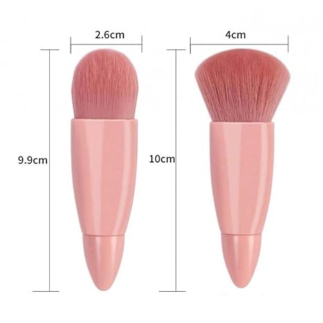 Easy-taken Travel Makeup Brush Set, COSHINE 5pcs Mini Complete Function Cosmetic Brushes Kit (5pcs with holder)