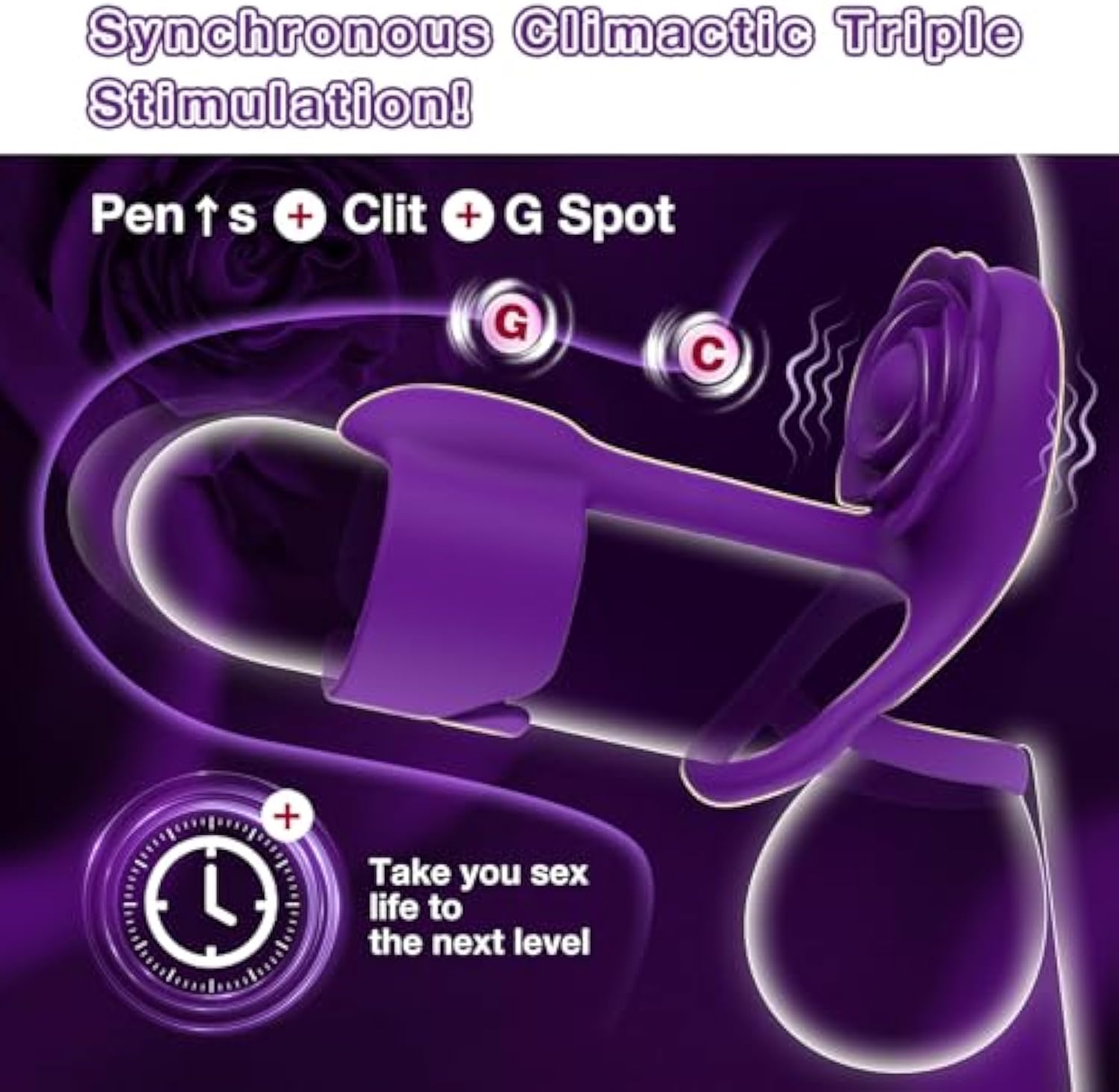 💕🎁New Product Promotion This Month 48% Discount -🌹 3 in 1 Sheehy Rose Vibrating Cock Ring