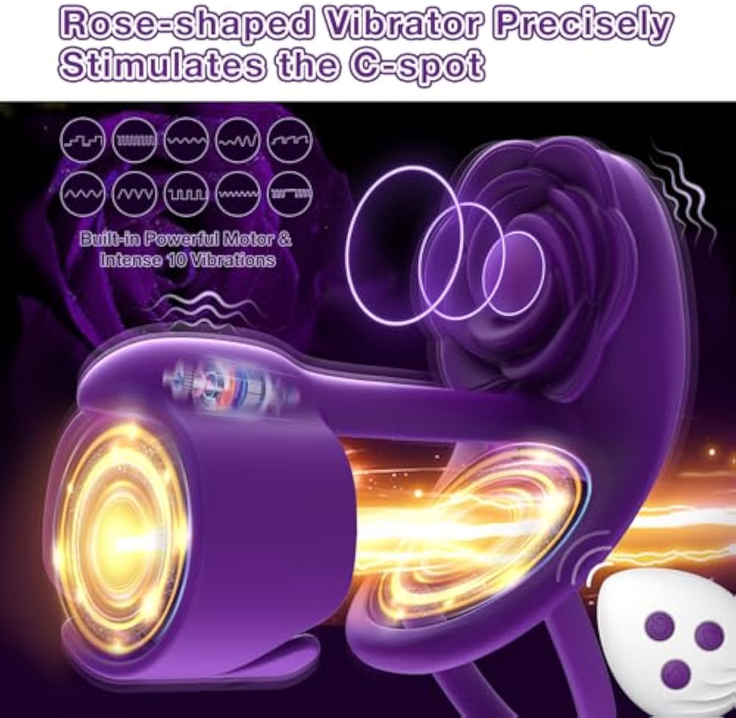 💕🎁New Product Promotion This Month 48% Discount -🌹 3 in 1 Sheehy Rose Vibrating Cock Ring