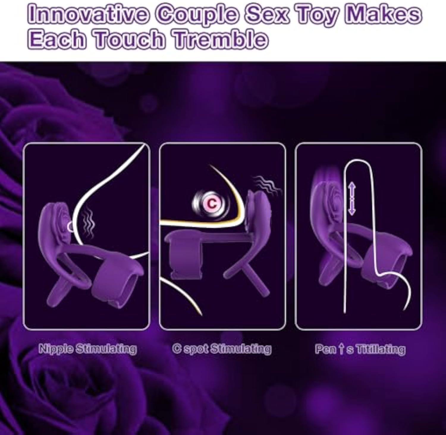 💕🎁New Product Promotion This Month 48% Discount -🌹 3 in 1 Sheehy Rose Vibrating Cock Ring