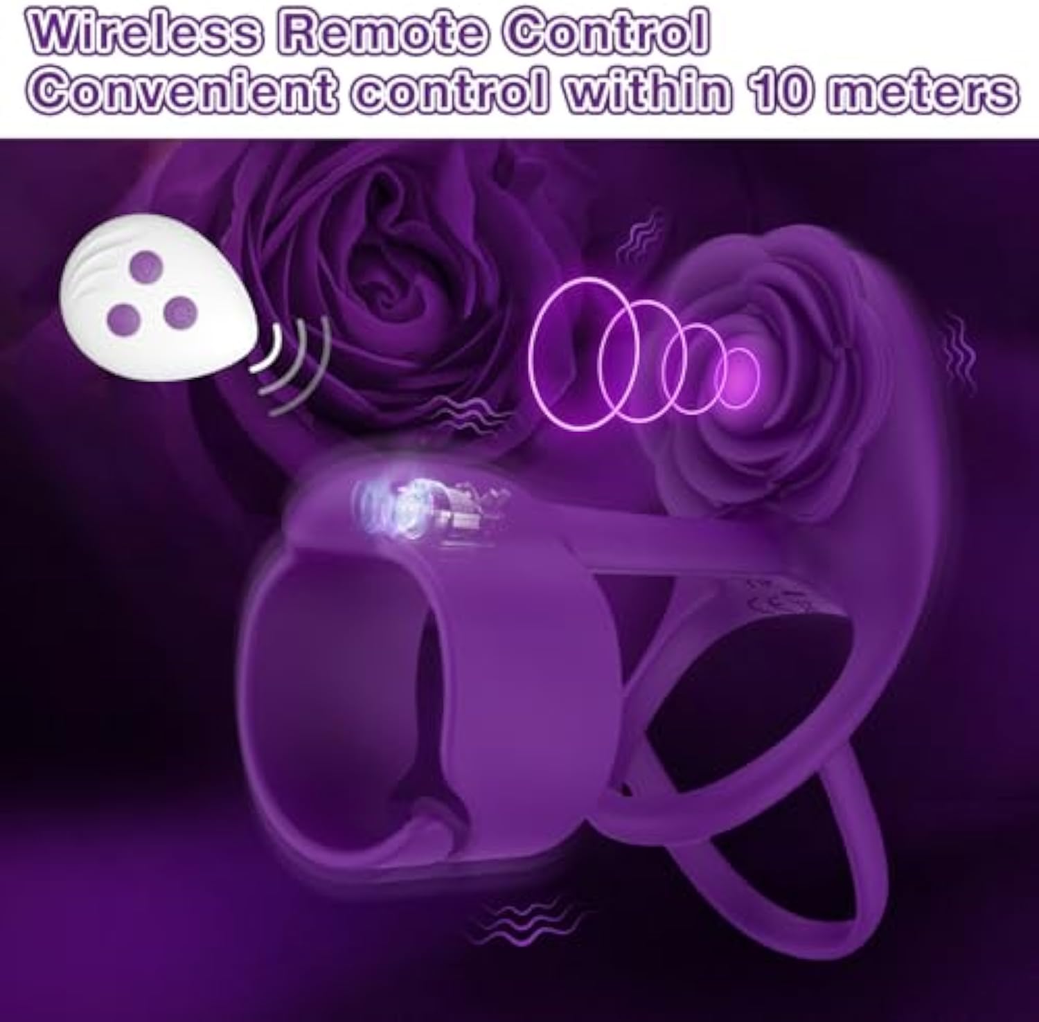 💕🎁New Product Promotion This Month 48% Discount -🌹 3 in 1 Sheehy Rose Vibrating Cock Ring
