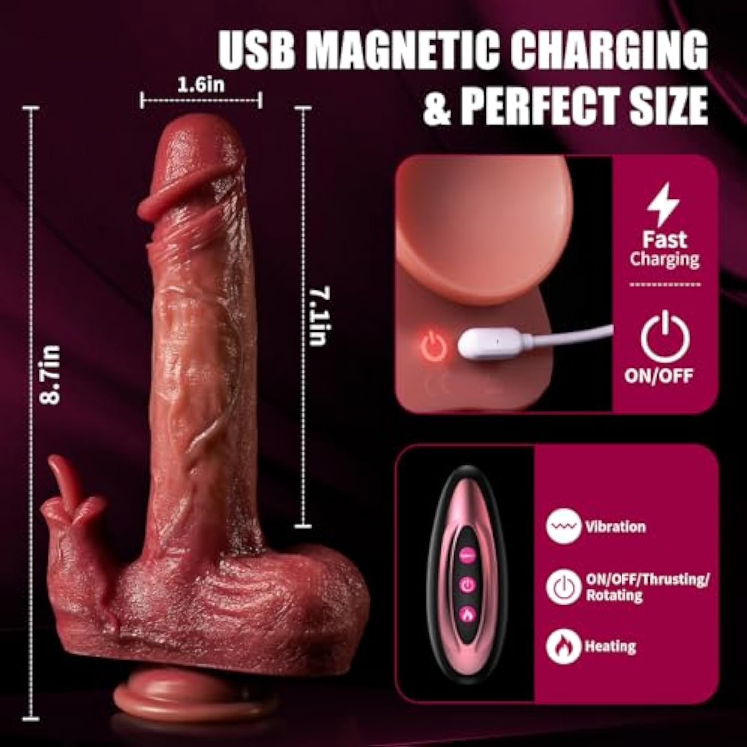 💥💥Our store specially launches the late night carnival series -😍💧 super realistic multifunctional dildo vibrator