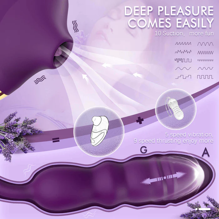 ALFA Sucking & Thrusting G-Spot Vibrator Dildo Plug