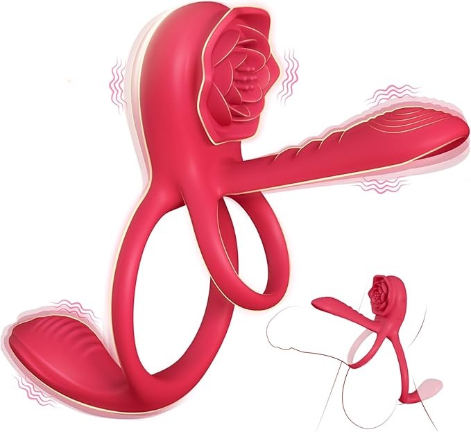 💥2025 New Rose Ring-😍4 in 1 Couple Toy Penis Ring