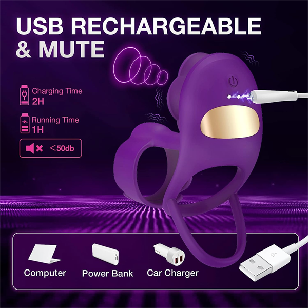 💕🎁New Product Promotion This Month 48% Discount -🌹 3 in 1 Sheehy Rose Vibrating Cock Ring
