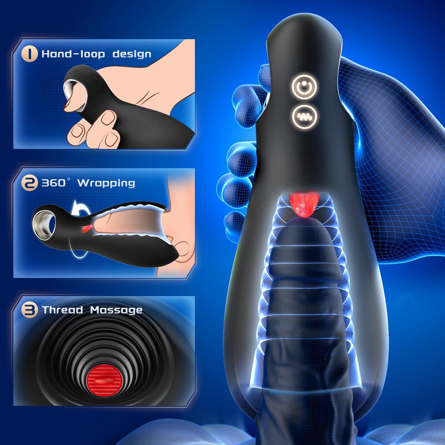 💥2025 Supreme Series 3-in-1 Masturbator-👑Giant Tongue Cup