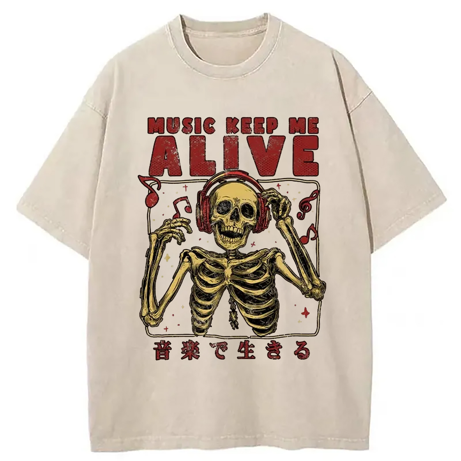 Tokyo-Assassin Music Keep Me Alive Washed T-Shirt-Tokyo-Assassin