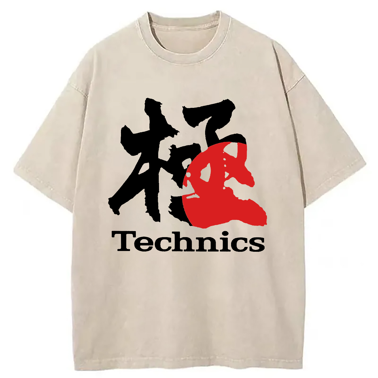Tokyo-Assassin Technics Kanji Washed T-Shirt-Tokyo-Assassin