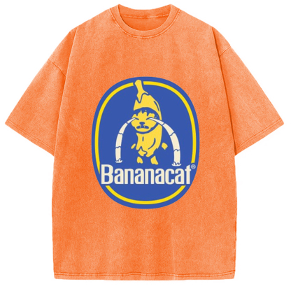 Tokyo-Assassin Sad Banana Cat Meme Washed T-Shirt-Tokyo-Assassin