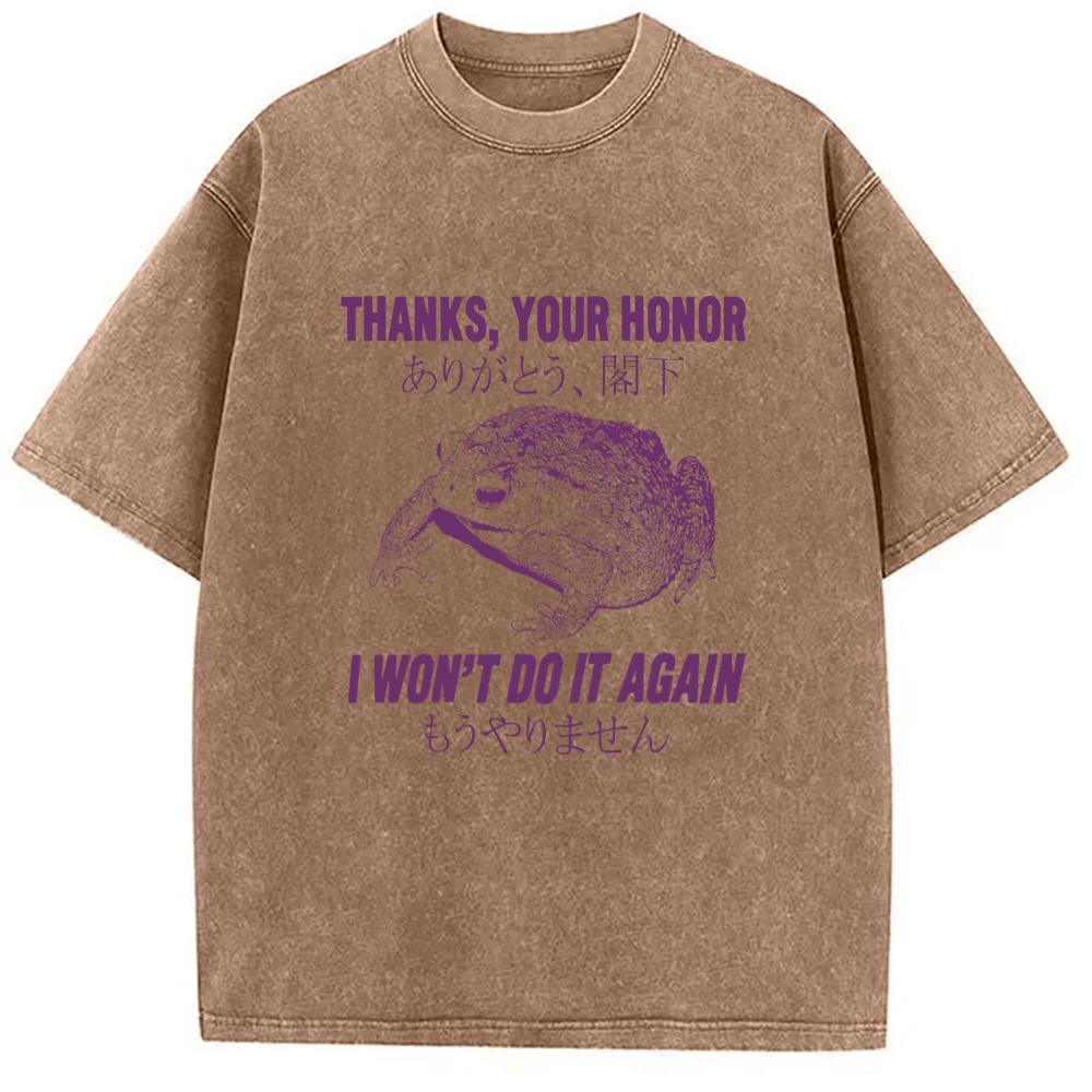 Tokyo-Assassin I Won't Do It Again Frog Washed T-Shirt-Tokyo Assassin