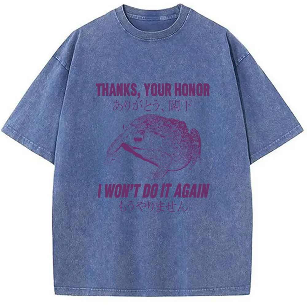 Tokyo-Assassin I Won't Do It Again Frog Washed T-Shirt-Tokyo Assassin