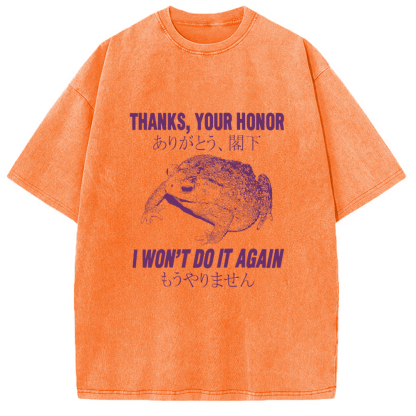 Tokyo-Assassin I Won't Do It Again Frog Washed T-Shirt-Tokyo Assassin