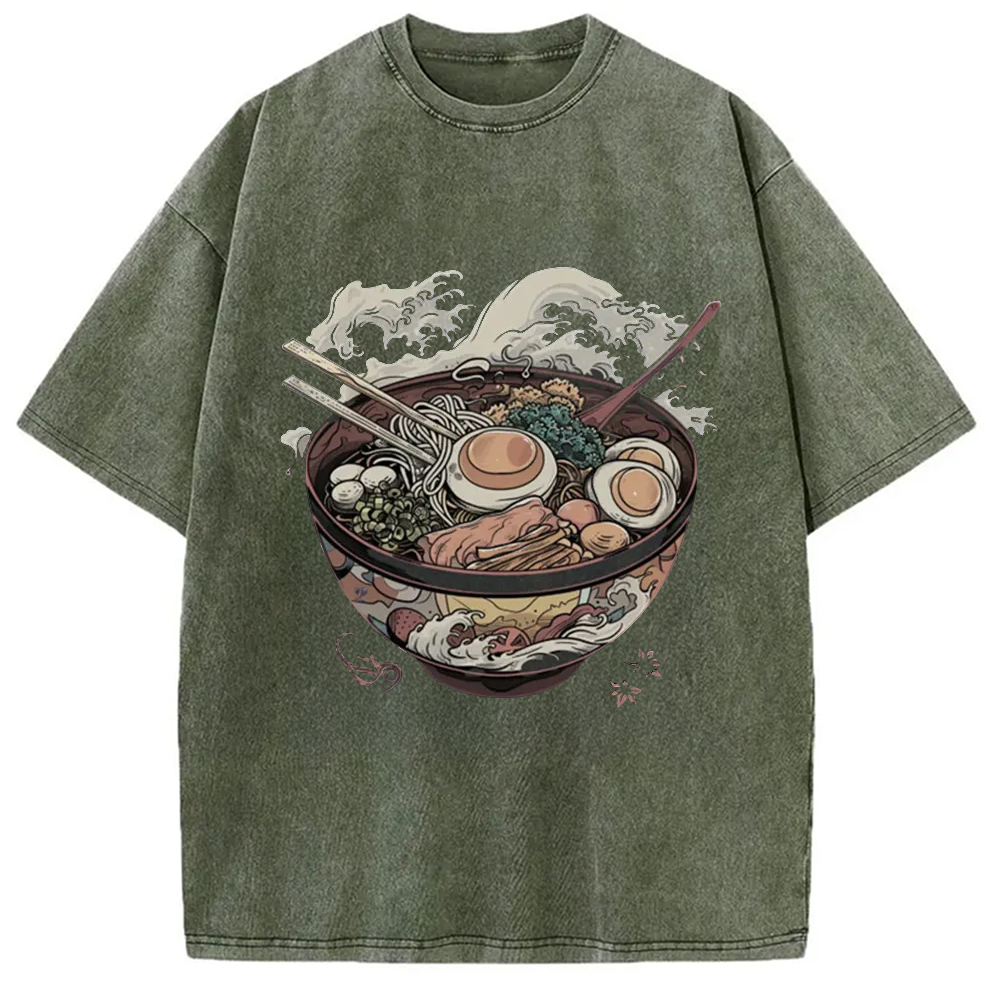 Tokyocanvas Ramen Lover Japanese Gift Washed T-Shirt – Tokyo-Assassin