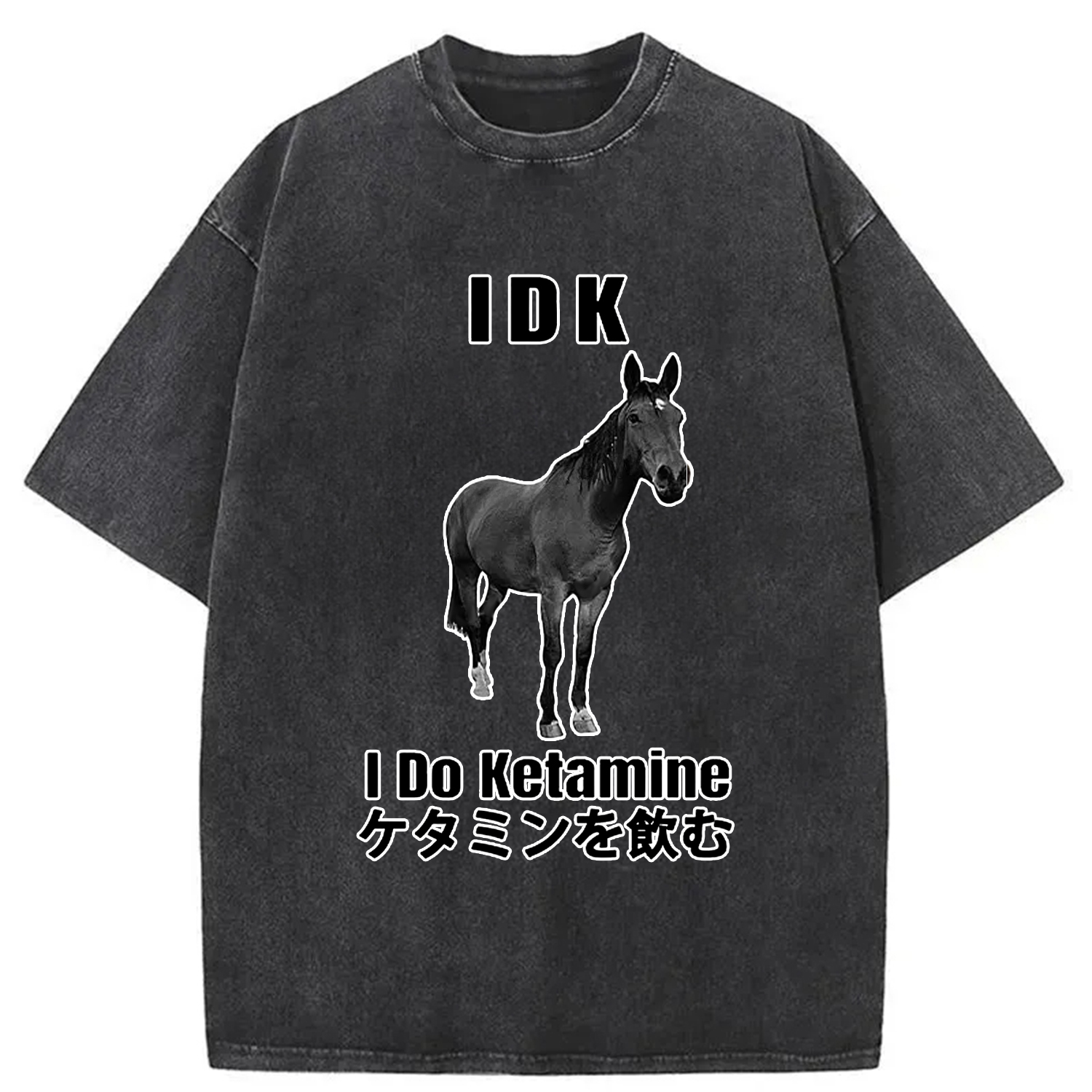 Tokyo-Assassin IDK I Do Ketamine Washed T-Shirt-Tokyo-Assassin